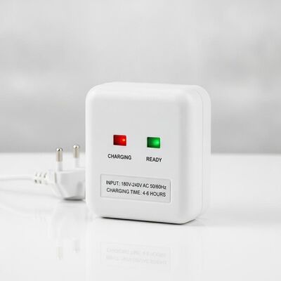 Стандартное зарядное устройство со светодиодным индикатором состояния зарядки, временем зарядки 4-6 часов и входом 180-240 В переменного тока